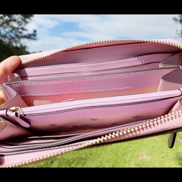 Glitter🌸💞Kate Spade Pink Large Wallet - Picture 3 of 4